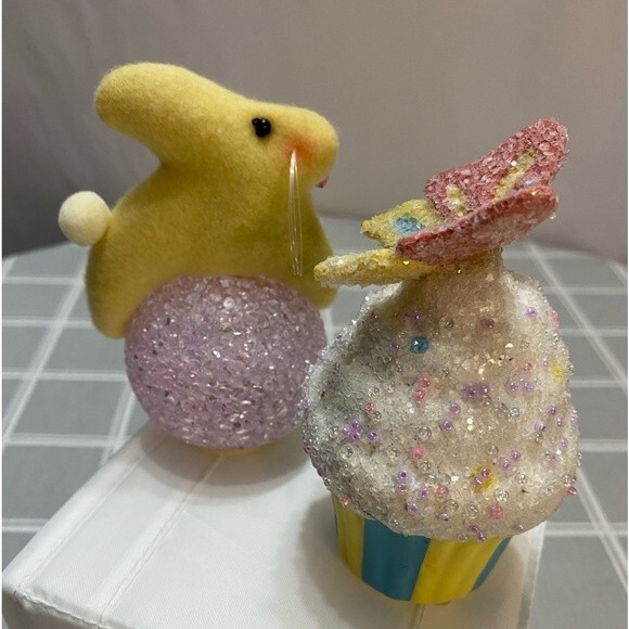 Mini Gifts Easter Basket Gift Spring Decor IKEA Cupcake Cute Plush Bunny Rabbit - Picture 3 of 6